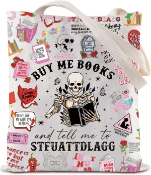 ZJXHPO Smut Reader Tote Bag Stfuattdlagg Reusable Grocery Shopping Bag Smutty Literature Shoulder Bag Spicy Book Lover Gift