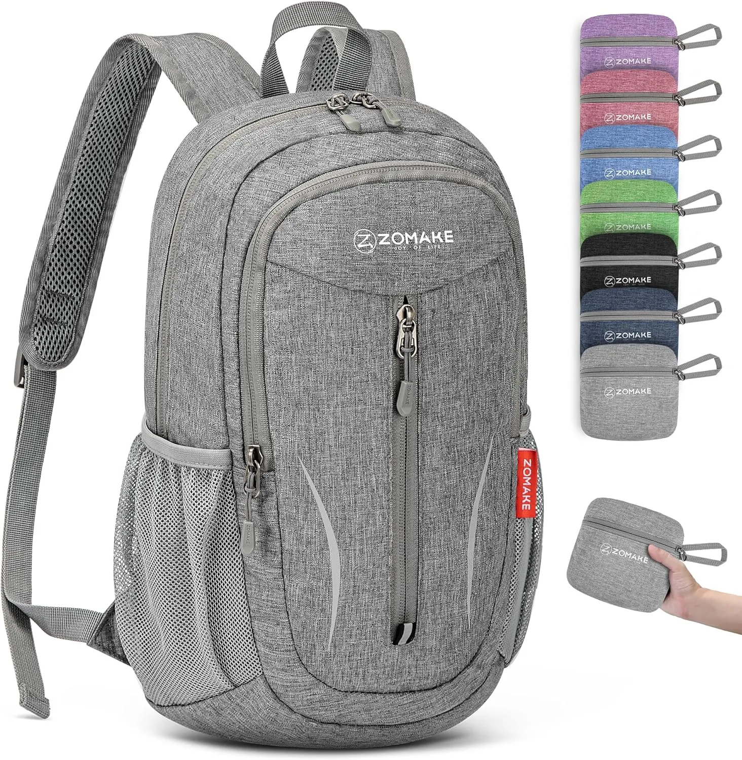 ZOMAKE 10L Small Packable Hiking Backpack - Lightweight Hiking Daypack - Tear Resistant Foldable Day Pack for Women Men